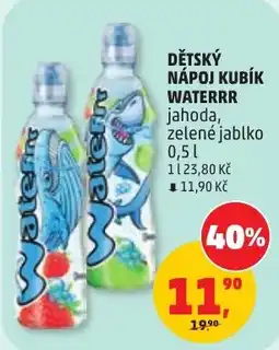 Penny Market Waterrr dětský nápoj jahoda zelené jablko nabídka