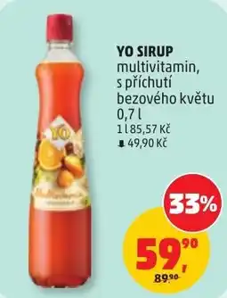 Penny Market Yo sirup multivitamin s příchutí bezového květu nabídka