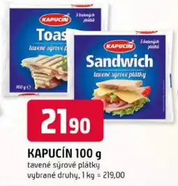 Trefa Kapucín tavené sýrové plátky nabídka