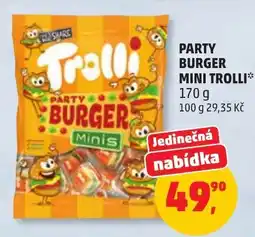 Penny Market Trolli party burger minis nabídka