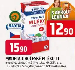 Trefa Madeta jihočeské mléko nabídka