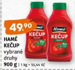 Trefa Hamé kečup vybrané druhy nabídka