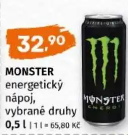 Trefa Monster energetický nápoj nabídka