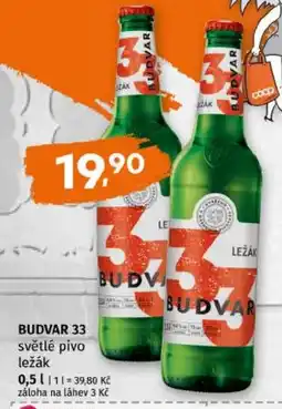 Trefa Budvar 33 světlé pivo ležák nabídka