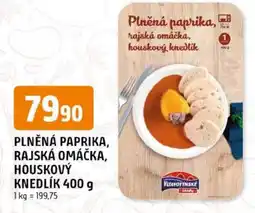 Trefa Vitavottnské plněná paprika, rajská omáčka, houskový knedlík nabídka