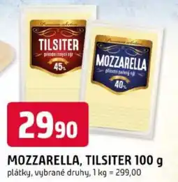 Trefa Mozzarella, Tilsiter nabídka