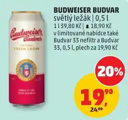 Penny Market Budweiser Budvar světlý ležák nabídka
