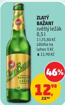Penny Market Zlatý Bažant světlý ležák nabídka