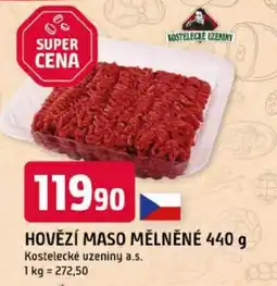 Trefa Kostelecké uzeniny Hovězí maso mělněné nabídka