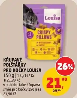 Penny Market Louisa křupavé polštárky pro kočky nabídka
