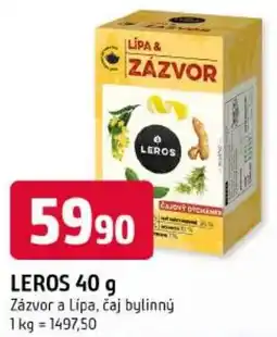 Trefa Leros zázvor a lípa, čaj bylinný nabídka