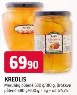 Trefa Kreolis meruňky půlené broskve půlené nabídka
