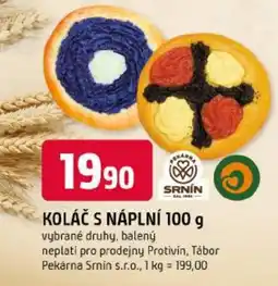 Trefa Pekárna Srnín koláč s náplní nabídka