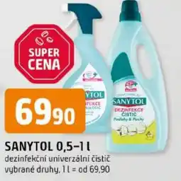Trefa Sanytol dezinfekční univerzální čistič nabídka