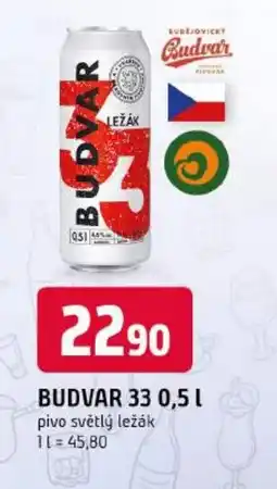 Trefa Budvar pivo světlý ležák nabídka