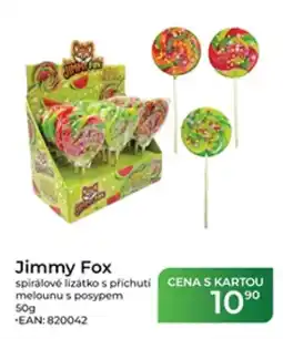 Tamda Foods Jimmy Fox spirálové lízátka s příchutí melounu s posypem nabídka
