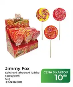 Tamda Foods Jimmy Fox spirálové jahodové lízátko s posypem nabídka