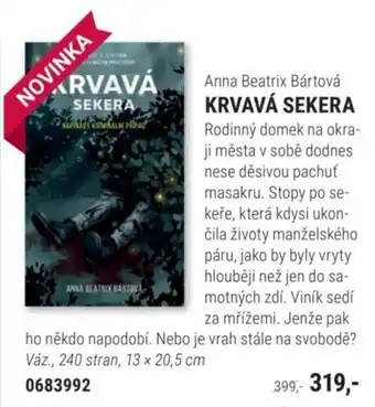 Anna Beatrix Bártová krvavá sekera