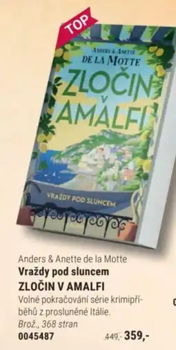 Knižní klub Anders & Anette de la Motte Vraždy pod sluncem Zločin v Amalfi nabídka