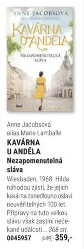 Knižní klub Anne Jacobsová Kavárna u anděla Nezapomenutelná sláva nabídka