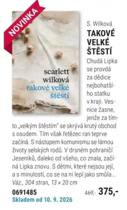 Knižní klub scarlett wilková takové velké štěstí nabídka
