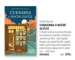 Knižní klub Hijoko Kurisu cukrárna v noční uličce nabídka
