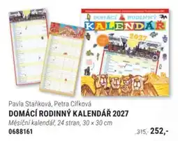 Knižní klub Pavla Staňková, Petra Cífková Domácí rodinný kalendář 2027 nabídka