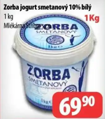 Zorba jogurt smetanový 10% bílý