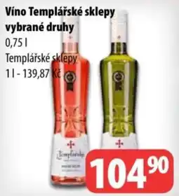 Partner Maloobchodní síť Templářské sklepy Víno vybrané druhy nabídka