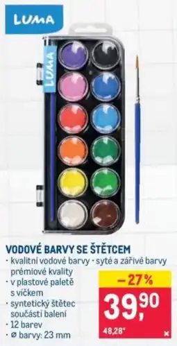 Makro Luma vodové barvy se štětcem nabídka