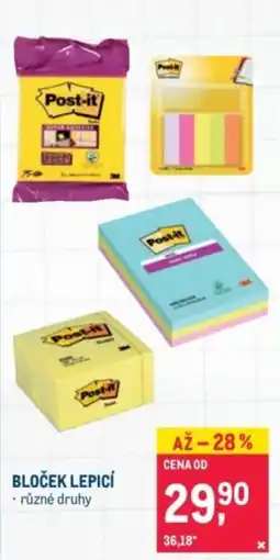 Makro Post-it bloček lepicí nabídka