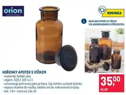 Makro Orion kořenky apotek s víčkem nabídka