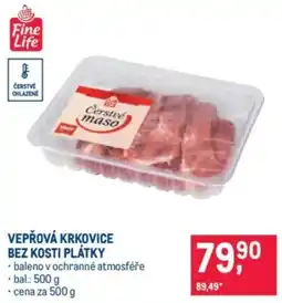Makro Fine Life vepřová krkovice bez kosti plátky nabídka