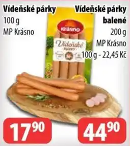 Partner Maloobchodní síť Krášno vídeňské párky nabídka