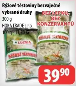 Partner Maloobchodní síť Lucka rýžové těstoviny nabídka