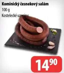 Partner Maloobchodní síť Kostelecké uzeniny Kominický česnekový salám nabídka