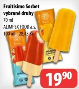 Partner Maloobchodní síť Fruitisimo Sorbet vybrané druhy nabídka