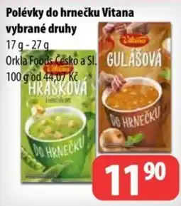 Partner Maloobchodní síť Vitana polévky do hrnečku nabídka