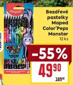 Billa Mapped bezdrévěné pastelky Color'Peps Monster nabídka