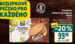 Billa Panfette celozrnný krájený chléb nabídka