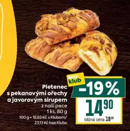 Billa Billa klub Pletenec s pekanovými ořechy a javorovým sirupem nabídka