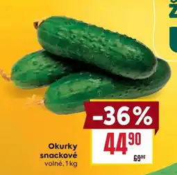 Billa Okurky snackové nabídka