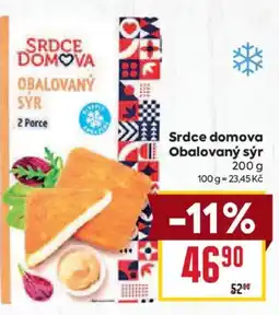 Billa Srdce domova obalovaný sýr nabídka