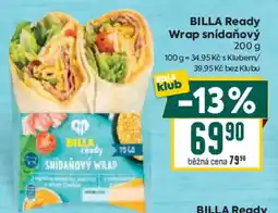 Billa Billa ready snídaňový wrap nabídka