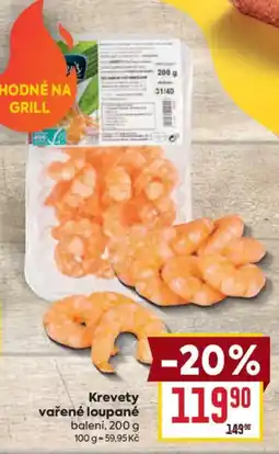 Billa Krevety vařené loupané nabídka