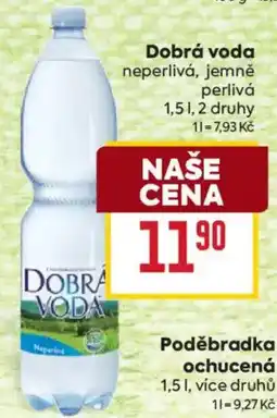 Billa Dobrá voda neperliva jemně perlivá nabídka