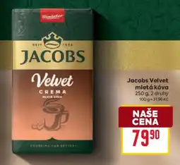 Billa Jacobs velvet mleta kava nabídka