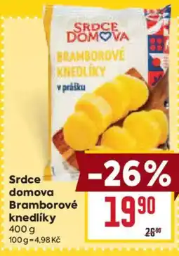 Billa Srdce domova bramborové knedlíky nabídka