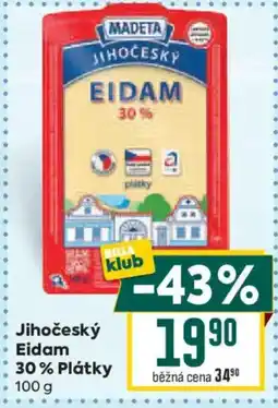 Billa Madeta jihočeský eidam 30 % plátky nabídka