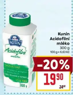 Billa Kunín Acidofilní mléko nabídka